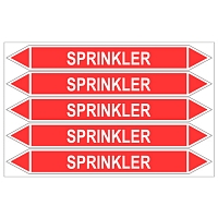 Značení potrubí, sprinkler